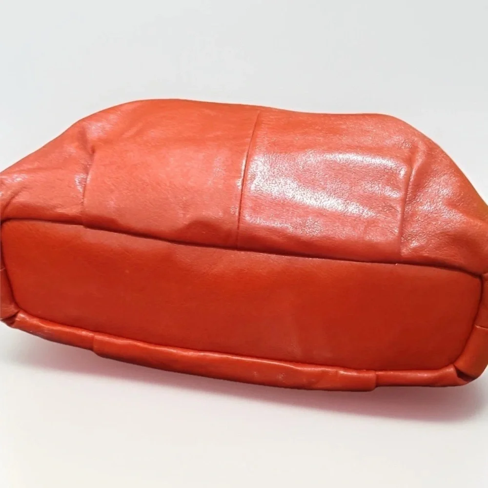 COACH Isabelle Crossbody Leather Purse Handbag Pink Orange Papaya 21224